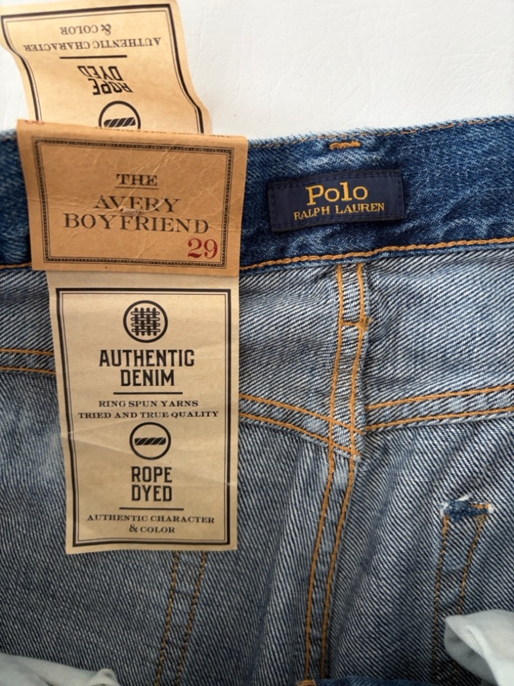 Polo Ralph Lauren Women’s Jeans Avery Boyfriend Jeans Rope Dyed NWT size 29 - Picture 12 of 14